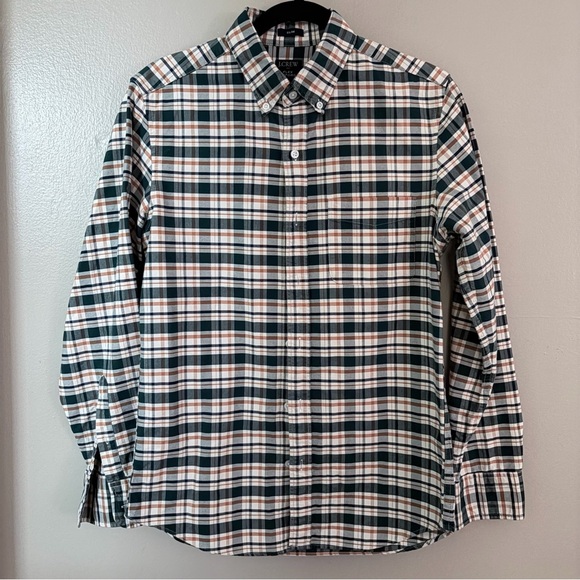 J. Crew Other - J. Crew Green and White Plaid Casual Shirt